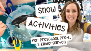 Snow activities, tips, and tricks to make learning fun in the preschool, pre-k, and kindergarten room.