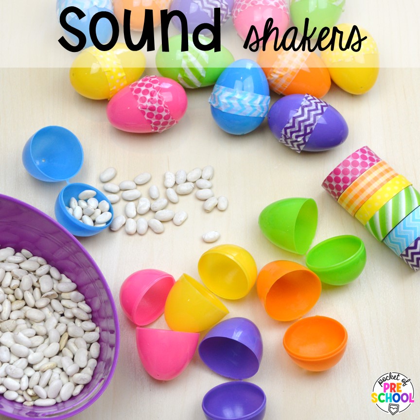 Sound shakers! Explore 28 hands-on 5 senses activities and centers for preschool, pre-k, and kindergarten students.