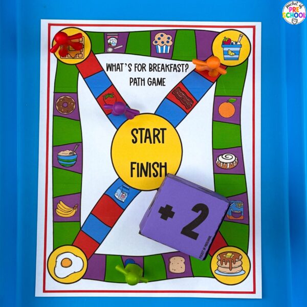 Get over 200 pages of math and literacy activities for a food theme designed for preschool, pre-k, and kindergarten students.