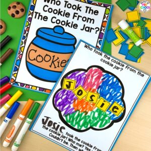 Who Took the Cookie class book plus tons more sweets/bakery math and literacy ideas for preschool, pre-k, and kindergarten.