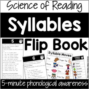 Build your students' phonological awareness with this Syllables 5-Minute Flip Books. It is a quick, grab-and-go activity you can do during circle, small group, or with individual students.