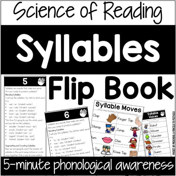 Syllable Flip Book for Phonological Awareness (Science of Reading)