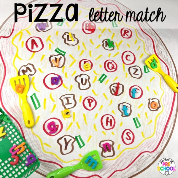 Pizza centers for preschool, pre-k, and kindergarten