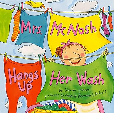 Mrs. mcnosh hangs up her wash