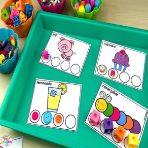 Practice syllables with preschool, pre-k, and kindergarten students with these fun manipulative mats.