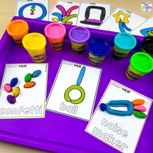 New year play dough mats plus more New Year activities and centers for preschool, pre-k, and kindergarten students.