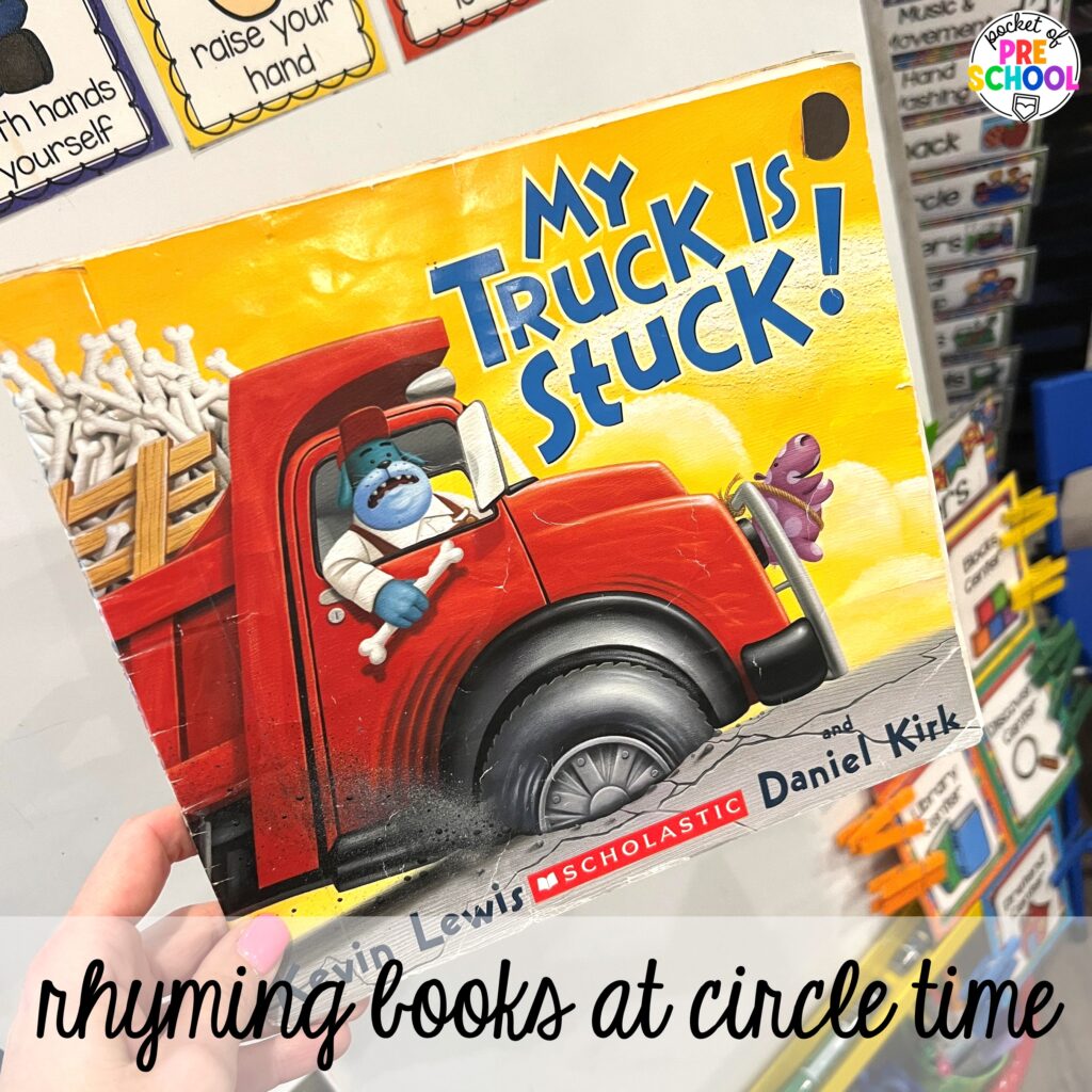Rhyming books plus more rhyming activities for preschool, pre-k, and kindergarten students that are hands-on, engaging, and educational.