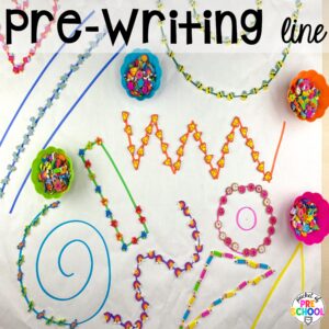 Pre-writing lines plus more back to school butcher paper activities for preschool, pre-k, and kindergarten students to practice literacy, math, and fine motor skills.