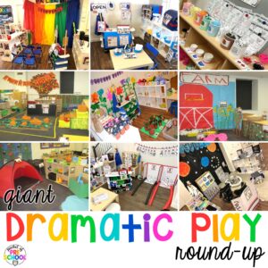 Check out this giant dramatic play round-up of my favorite pretend center ideas for preschool, pre-k, and kindergarten.