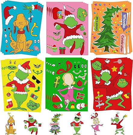 Grinch Sticker Faces and check out my round up of my favorite Christmas and gingerbread toys for preschool, pre-k, and kindergarten students.
