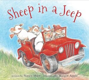 sheep in a jeep
