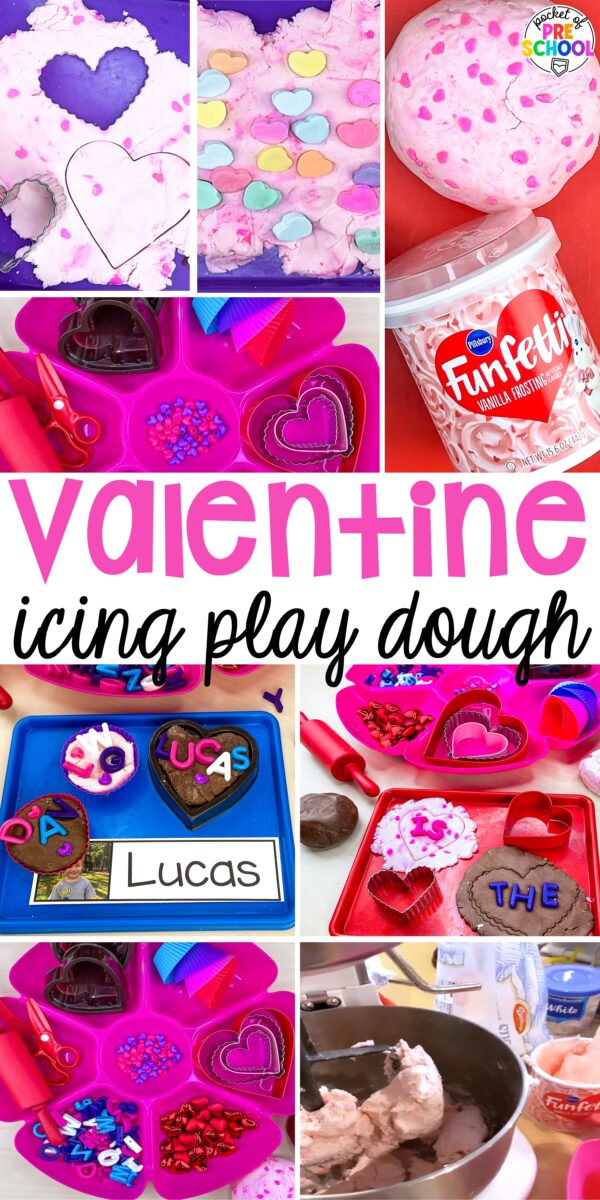 Valentine's Icing Play Dough and Free Recipe - Pocket of Preschool