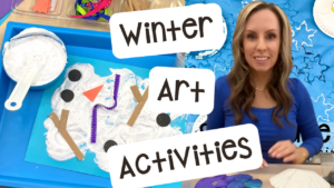 Winter art activities for preschool, pre-k, and kindergarten students. These are open ended art ideas for the winter months.