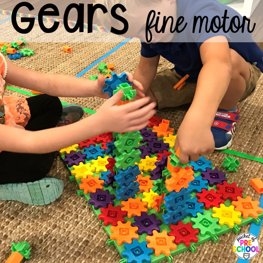 Gears fine motor and more space activities and center ideas for preschool, pre-k, and kindergarten to blast off their learning potential!