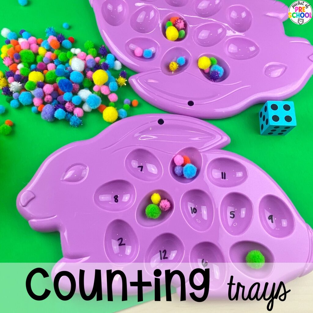 Counting trays plus more Easter-themed centers and activities that are sure to egg-cite your preschool, pre-k, and kindergarten students!