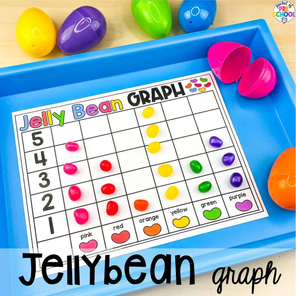 Jellybean graphs plus more Easter-themed centers and activities that are sure to egg-cite your preschool, pre-k, and kindergarten students!