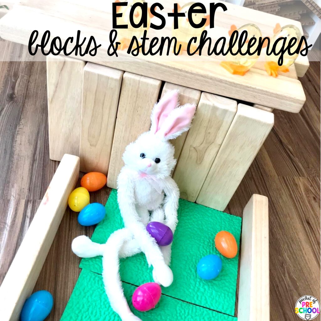 Easter blocks & STEM challenges plus more Easter-themed centers and activities that are sure to egg-cite your preschool, pre-k, and kindergarten students!