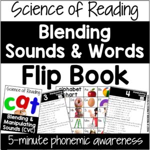 Practice CVC blending and manipulating sounds with these quick, 5-minute activities for preschool, pre-k, and kindergarten students. This is Science of Reading aligned.