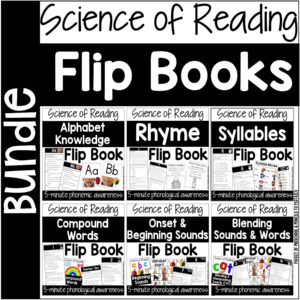 Grab the science of reading flip book bundle for your preschool, pre-k, and kindergarten students.