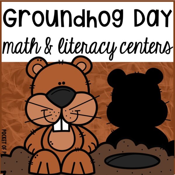 Groundhog Day Math and Literacy Centers for Preschool, Pre-K, and Kindergarten