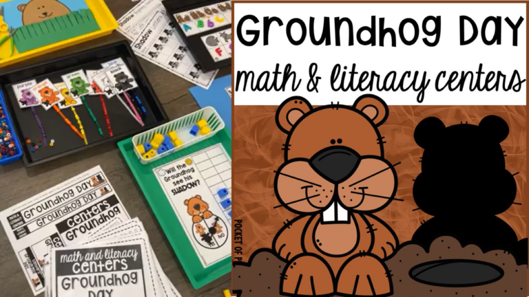 Groundhog Day activities and centers for preschool, pre-k, and kindergarten students.