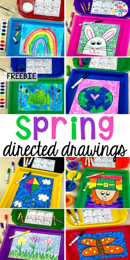 Spring directed drawings and how to use them in your preschool, pre-k, and kindergarten classroom.
