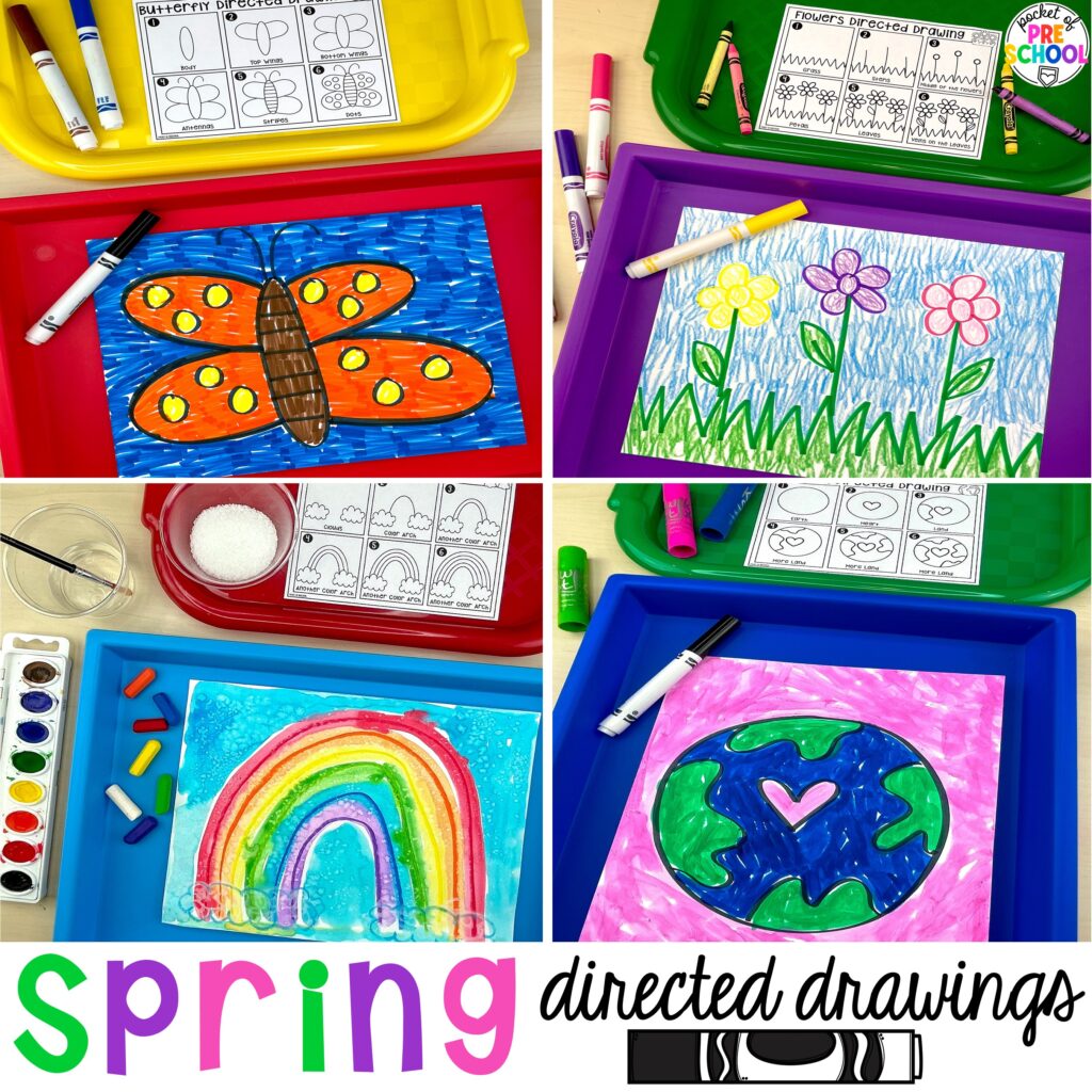 Spring directed drawings and how to use them in your preschool, pre-k, and kindergarten classroom.