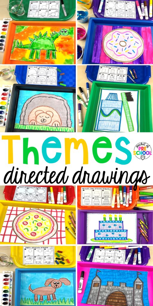 Themes directed drawings and how to use them in your preschool, pre-k, and kindergarten classroom.