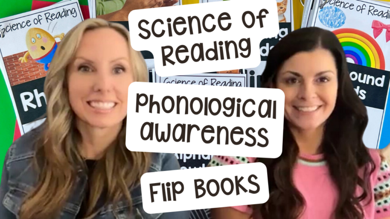 Join Hilary and I as we share ideas for phonological awareness oral language activities for preschool, pre-k, and kindergarten students. Plus, see our Science of Reading flip books in action!