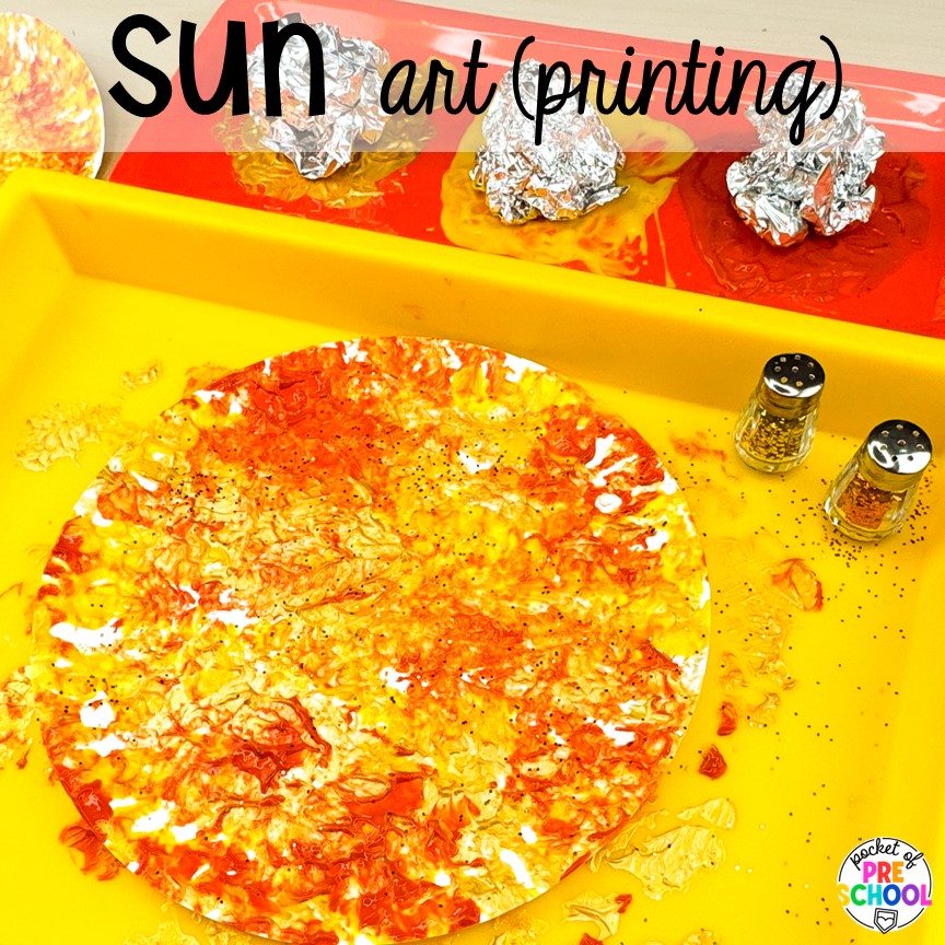 Sun art! Get ready for the solar eclipse with these engaging ideas for your preschool, pre-k, and kindergarten classrooms.