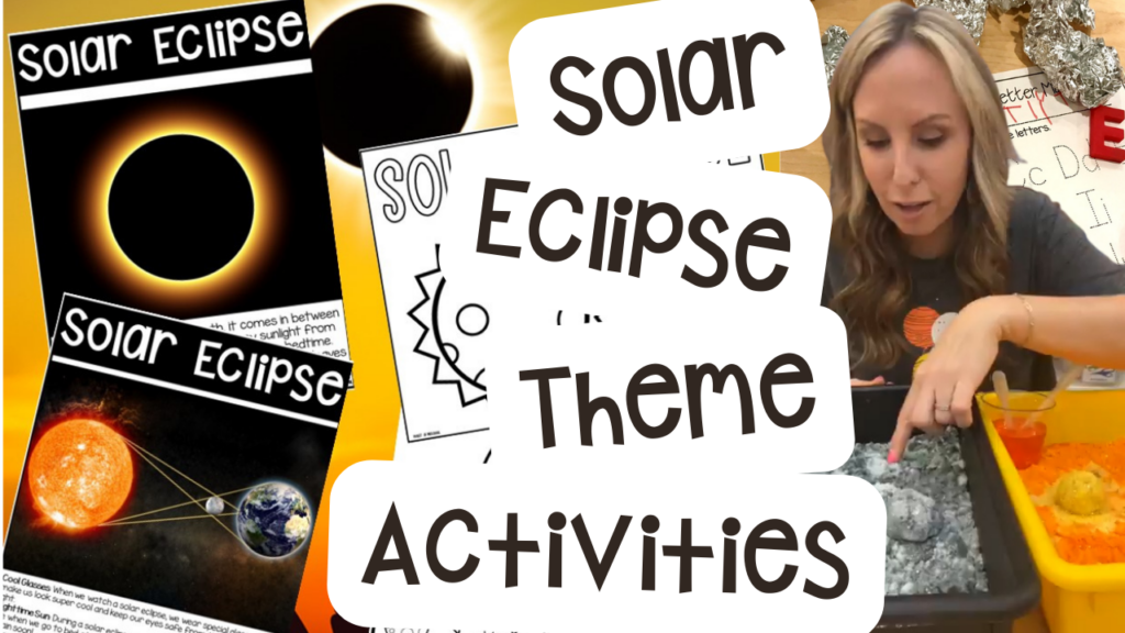 Ideas for the solar eclipse in your preschool, pre-k, or kindergarten classroom.