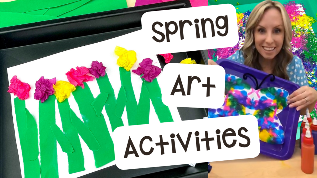 Spring art ideas for preschool, pre-k, and kindergarten. These are perfect for a plant, farm, pond, spring, or Easter theme.