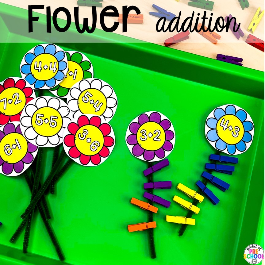 Flower Addition! Plant activities for preschool, pre-k, and kindergarten students to learn and grow this spring or summer. 