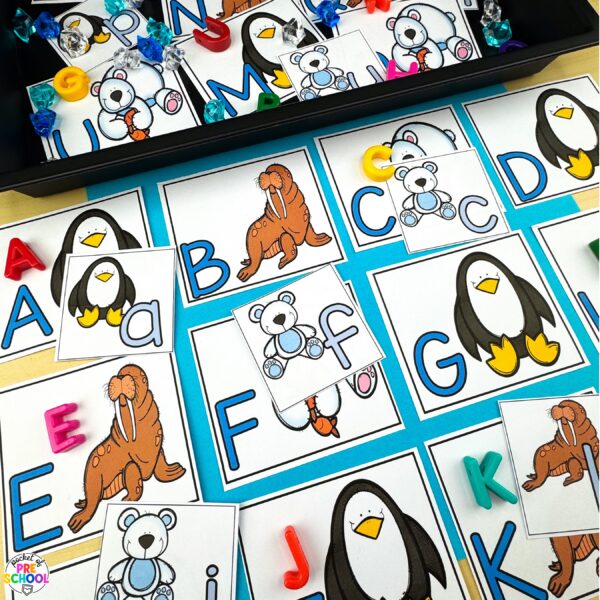 Zoo math & literacy centers for preschool, pre-k, & kindergarten to practice academic skills with a fun zoo theme.