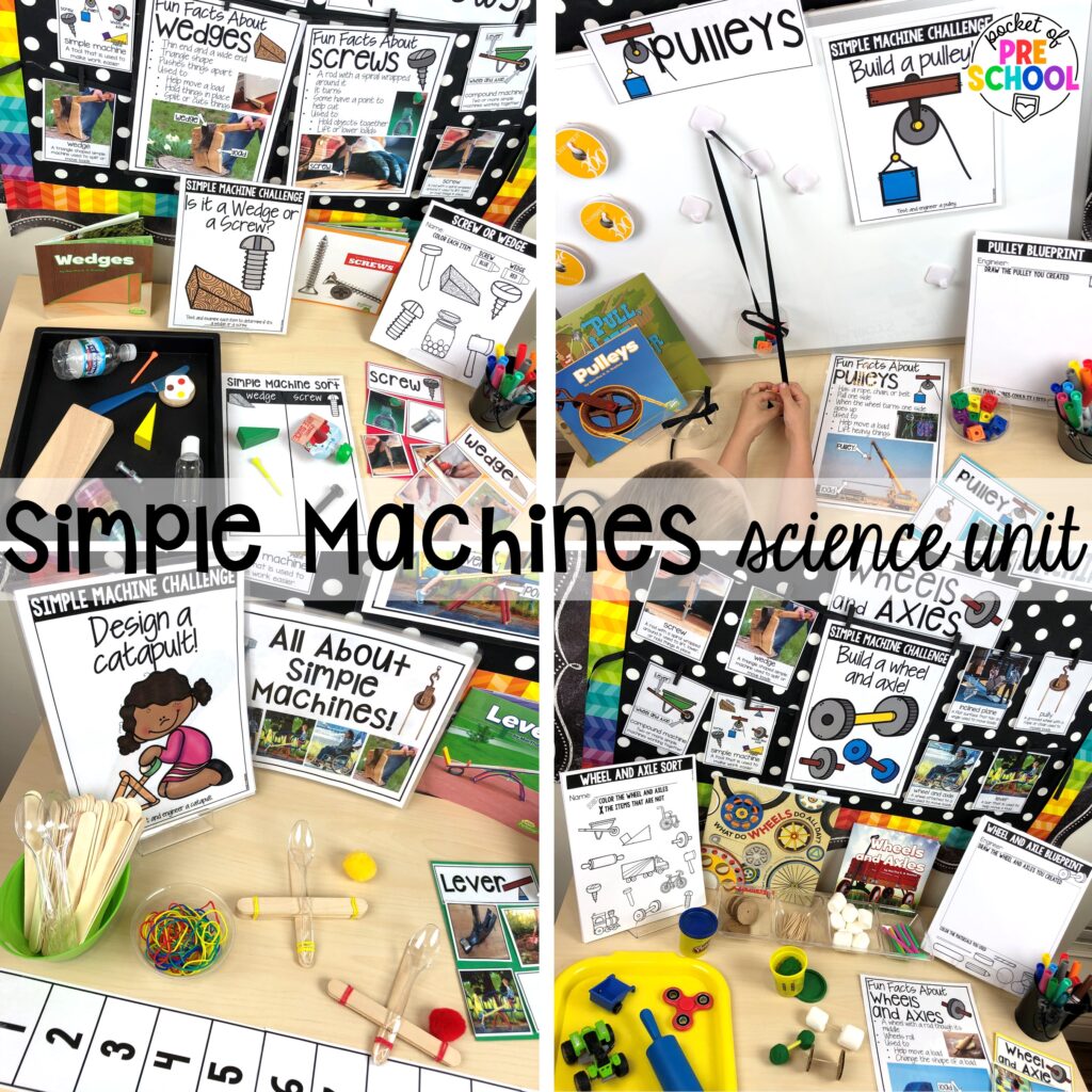 Simple machines science unit! Olympic activities and centers for preschool, pre-k, and kindergarten. There are ideas for the winter and summer games, or just a general Olympic theme.