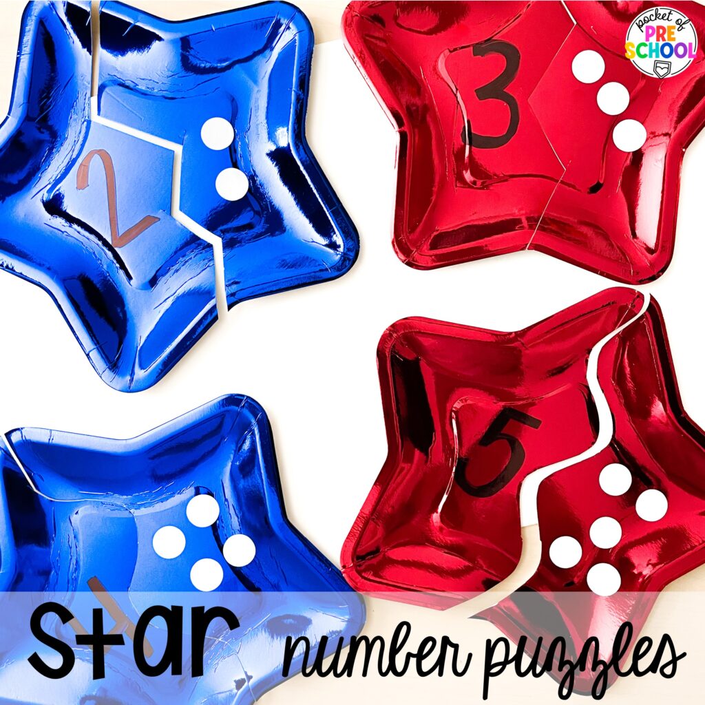 Star number puzzles! Olympic activities and centers for preschool, pre-k, and kindergarten. There are ideas for the winter and summer games, or just a general Olympic theme.