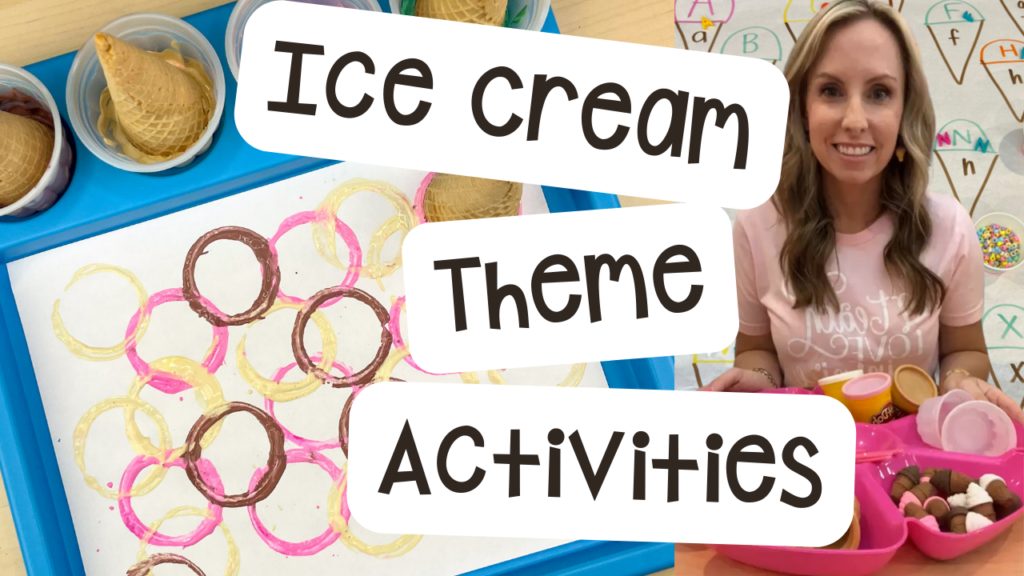 Ideas and activities for an ice cream theme in your preschool, pre-k, and kindergarten room.