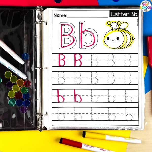 Alphabet worksheets to practice letter formation, letter identification, and more with your preschool, pre-k, and kindergarten students.