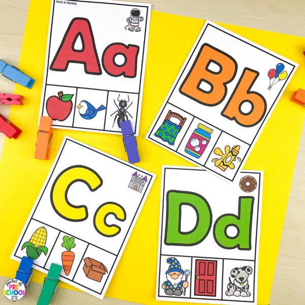 Practice letters and beginning sounds with these fun and engaging letter activities for preschool, pre-k, and kindergarten.