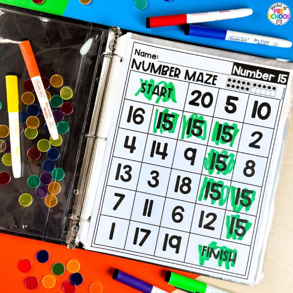 Numbers 1-20 worksheets for preschool, pre-k, and kindergarten students to practice number identification, number formation, and more!