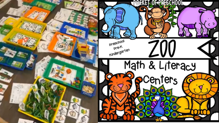 Ideas and activities for a zoo theme in your preschool, pre-k, and kindergarten room.