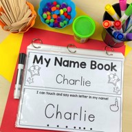 Practice names with multiple manipulatives in this editable name book.