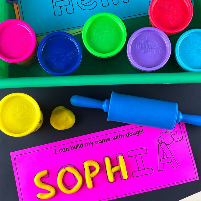 Name Book and Practice Pages - Editable 3 Practice names with multiple manipulatives in this editable name book.