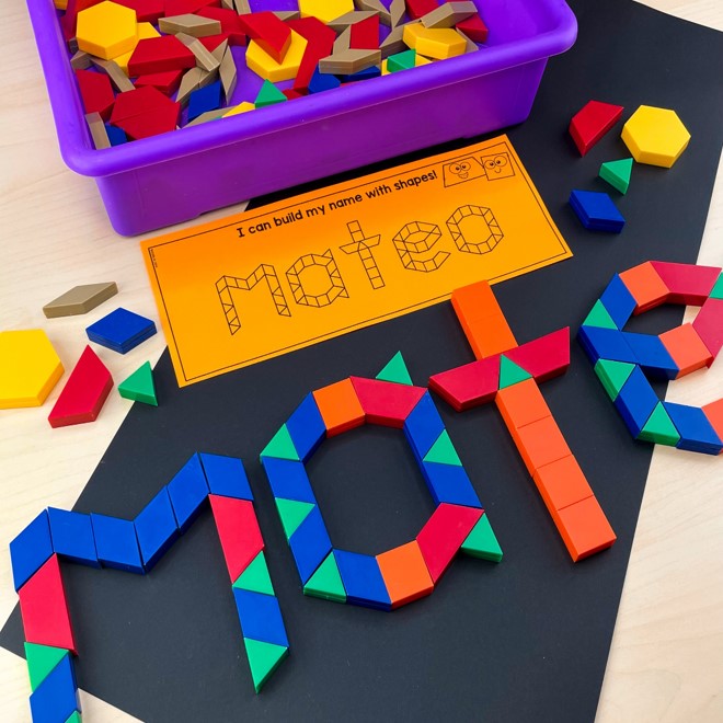 Name Book and Practice Pages - Editable 9 Practice names with multiple manipulatives in this editable name book.