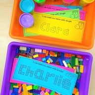 Name Book and Practice Pages - Editable 5 Practice names with multiple manipulatives in this editable name book.