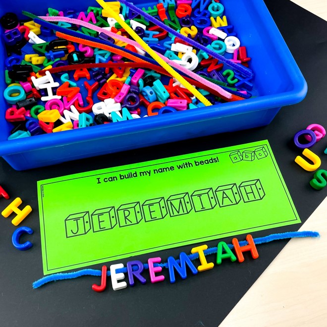 Name Book and Practice Pages - Editable 4 Practice names with multiple manipulatives in this editable name book.