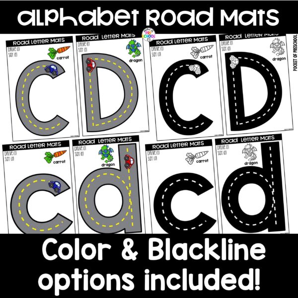 Practice letter formation and identification while building letters on these road mats.