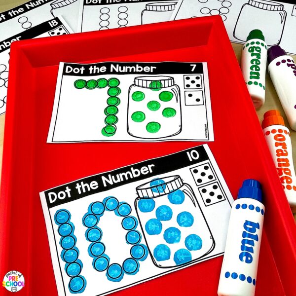 Practice number formation and identification while building numbers on these number mats.