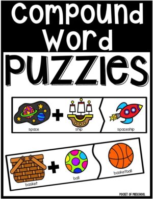 The Compound Activities Bundle is packed with hands-on compound word games and activities to teach students to listen carefully to sounds, segment parts in words or blend parts in words to create compound words to strengthen their phonological awareness.