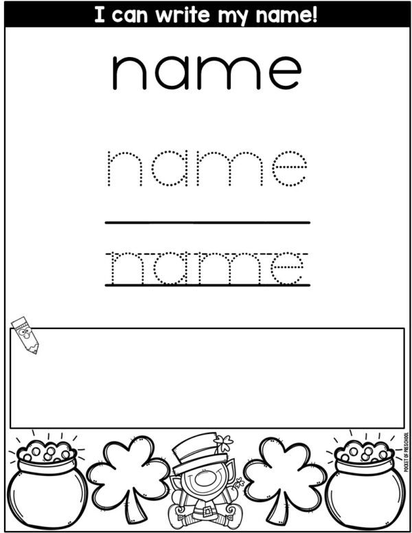 Practice letter formation and name spelling with these themed worksheets for preschool, pre-k, and kindergarten. They are editable and auto-populate the names on all the pages.